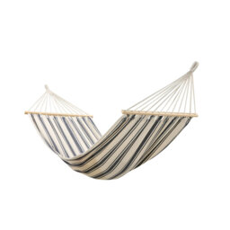 Garden Hammock ,1 Person Striped Hammock with Rope Attachments & Storage Bag