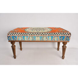 Cotton Upholstered Bench