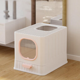 Polyethylene Plastic Enclosed Litter Box with Scoop