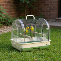 36.83cm Plastic Dome Top Bird Cage Stand Bird Cage with Perch