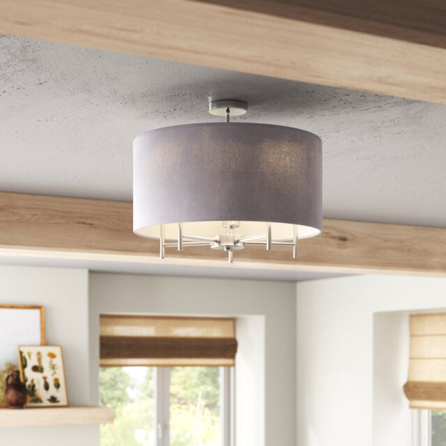 Broseley Fabric Semi Flush Mount