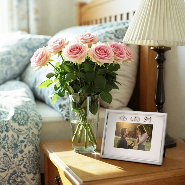 Silver Metal Picture Frame with Mat
