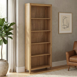 Remi 180cm H x 75cm W Solid Wood Standard Bookcase