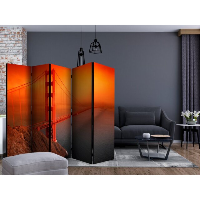 Lear 225cm W x 172cm H 5 - Panel Folding Room Divider