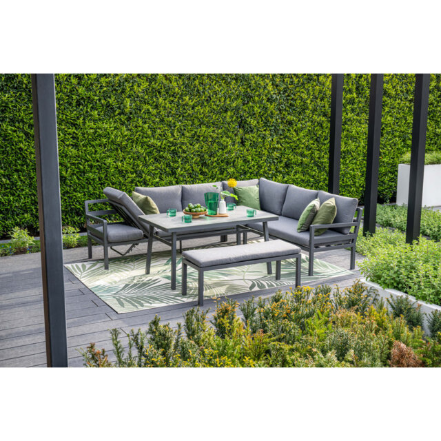 Audyn 7 Person Garden Lounge Dining Set with Cushions