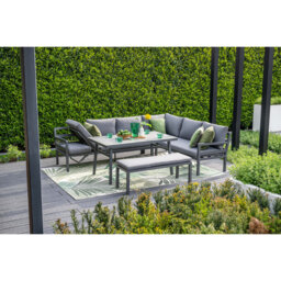 Audyn 7 Person Garden Lounge Dining Set with Cushions