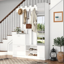 Hall Tree 135cm Wide with Bench and Shoe Storage
