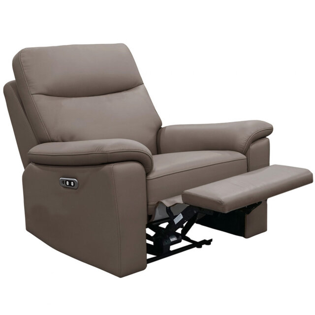 Alessandrina Real Leather Power Recliner Armchair with USB Charging