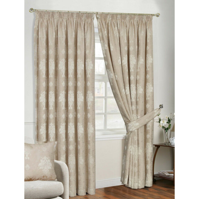Virginia Cotton Blend Semi Sheer Curtain Panel Pair