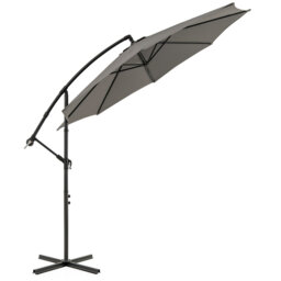 3M Garden Cantilever Parasol Offset Banana Hanging Umbrella-Coffee