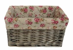 Garden Rose Willow Storage Wicker Basket