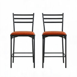 Set of 2 Bar Stools with Back – Thick Cushioned Upholstered Counter Height Chairs for Kitchen Islands and Apartments