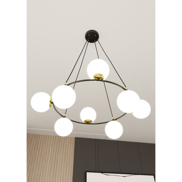 Odin 8 - Light Waggon Wheel Chandelier