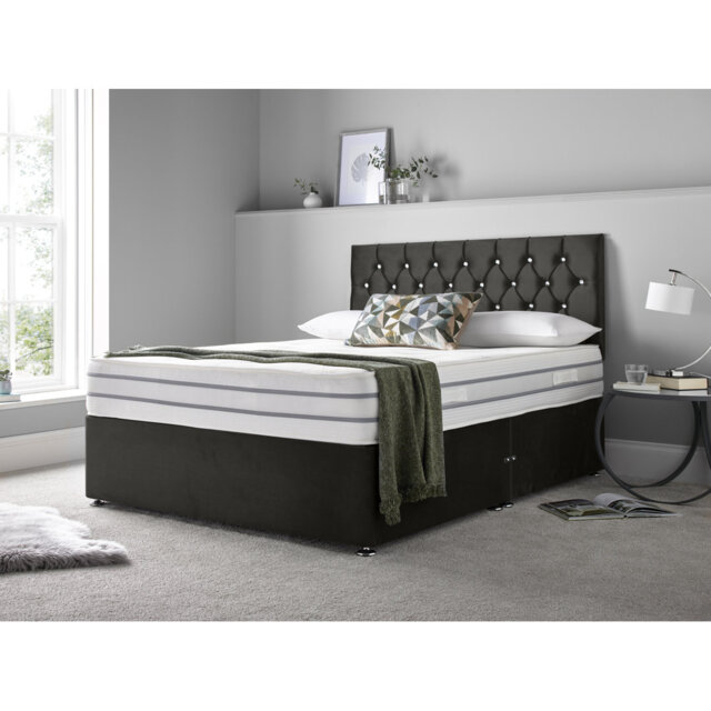 Niswger Upholstered Divan Bed with Mattress