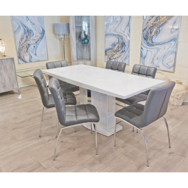 Dubey 6 - Person Butterfly Leaf Dining Set