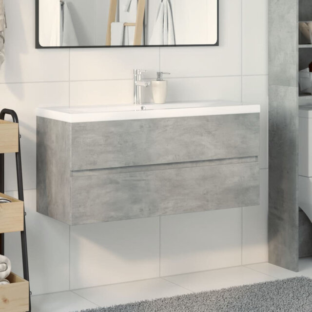 Annilee Single Bathroom Vanity with Ceramic Basin
