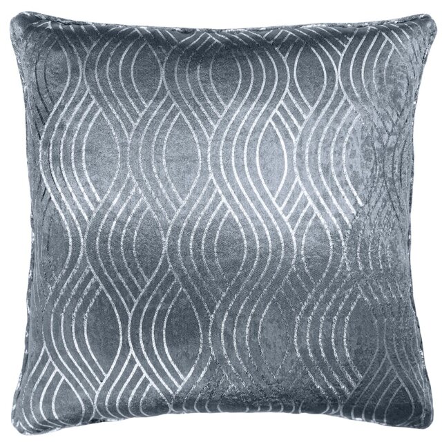 Spiller Geometric Silver Square Cushion