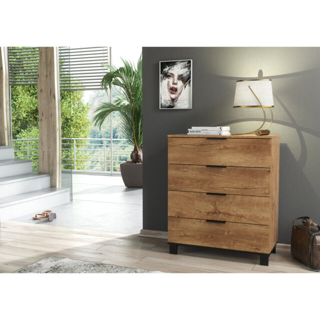 Cozy 80cm W 4 - Drawer Chest of Drawers