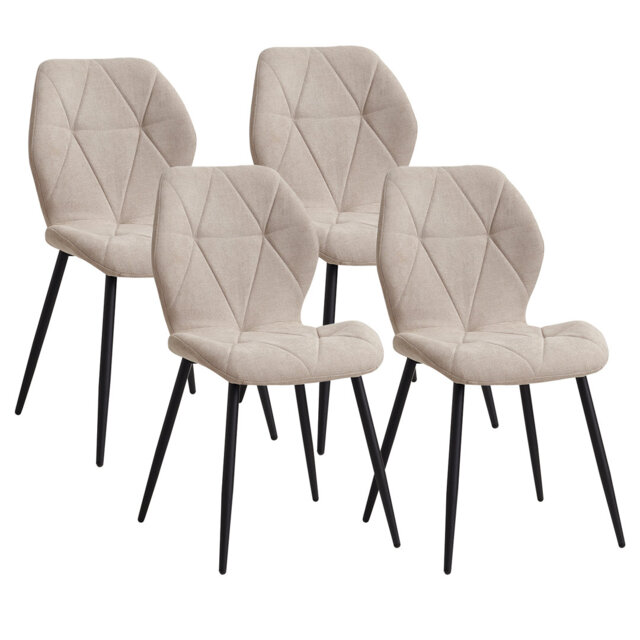 Miko 50cm H Velvet Upholstered Metal Side Chair