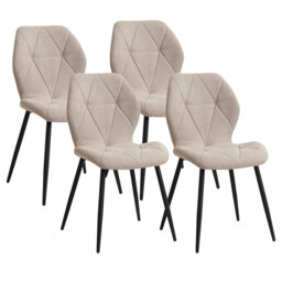 Miko 50cm H Velvet Upholstered Metal Side Chair