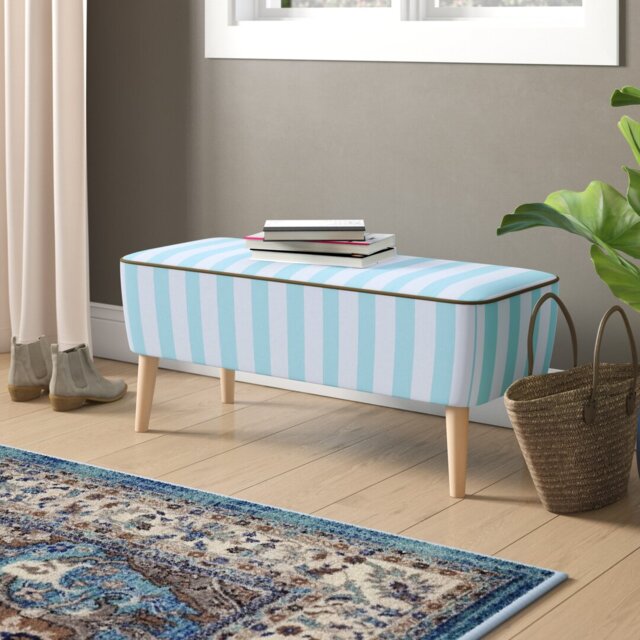 Mr.M Polyester Blend Upholstered Bench