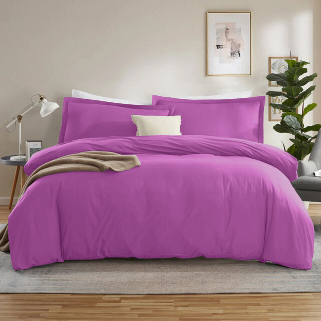 300TC Microfiber Duvet Cover Set – Reversible Luxury 3-Piece