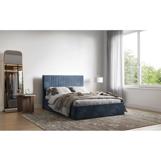 Malmo Kailua Upholstered Bed Frame - Plush Velvet with Headboard and Sprung Slats