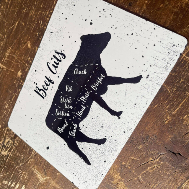Farmhouse Kitchen Butcher Cuts of Cow Wall DÃ©cor