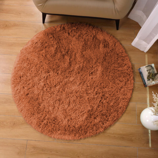Round Shaggy Area Rug â Plush Soft High Pile Floor Rug For Living Room & Bedroom