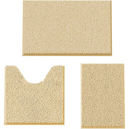 Bathroom Mat, Non Slip Bathroom Mat Sets 3 Piece, Chenille 20 * 32Inch, 16 * 24Inch Bath Rug And 20 * 20Inch U Shape Toilet Rug, Soft And Absorbent(Be