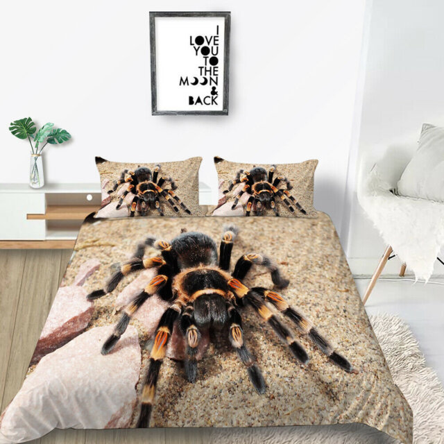 Home Textiles 3D Spider Print Bedding Duvet Cover With Pillowcase Bedding Cover Set High Quality Bedroom Decoration