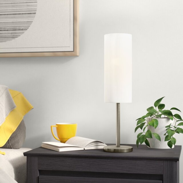 Holly-Marie 46cm Satin Nickel Table Lamp