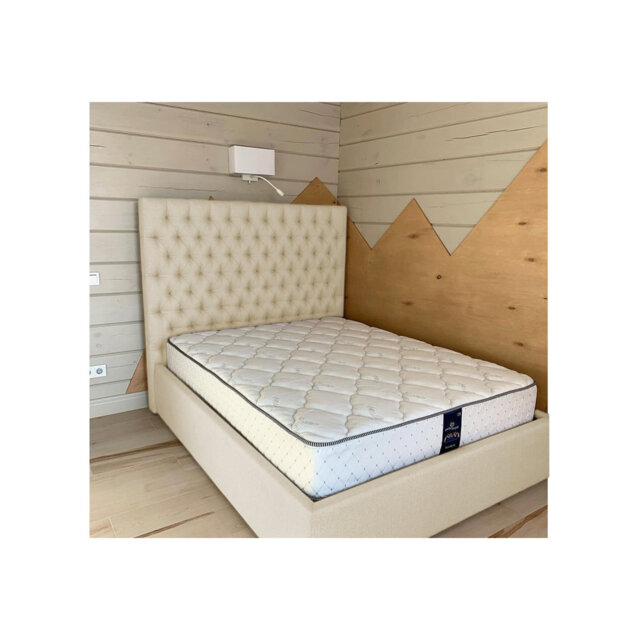 Leon Deshler Upholstered Bed Frame - Plush Velvet with Headboard and Sprung Slats