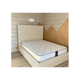 Leon Deshler Upholstered Bed Frame - Plush Velvet with Headboard and Sprung Slats