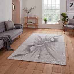 Chandran area rug Machine Woven Rectangle Silver