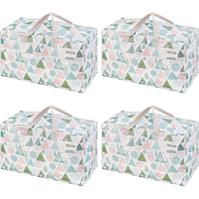 Moving Bags And Large Christmas Decoration Storage Bins With Lids. Alternative To Moving Boxes, Packing Supplies For College. Heavy Duty Totes Pastel