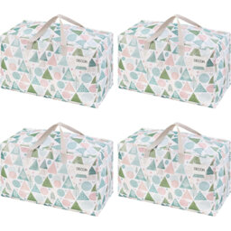 Moving Bags And Large Christmas Decoration Storage Bins With Lids. Alternative To Moving Boxes, Packing Supplies For College. Heavy Duty Totes Pastel
