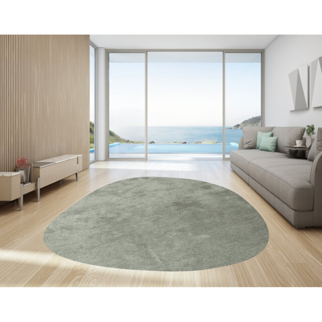 Bion Vinyl Machine Printed 136cm X 136cm Area Rug