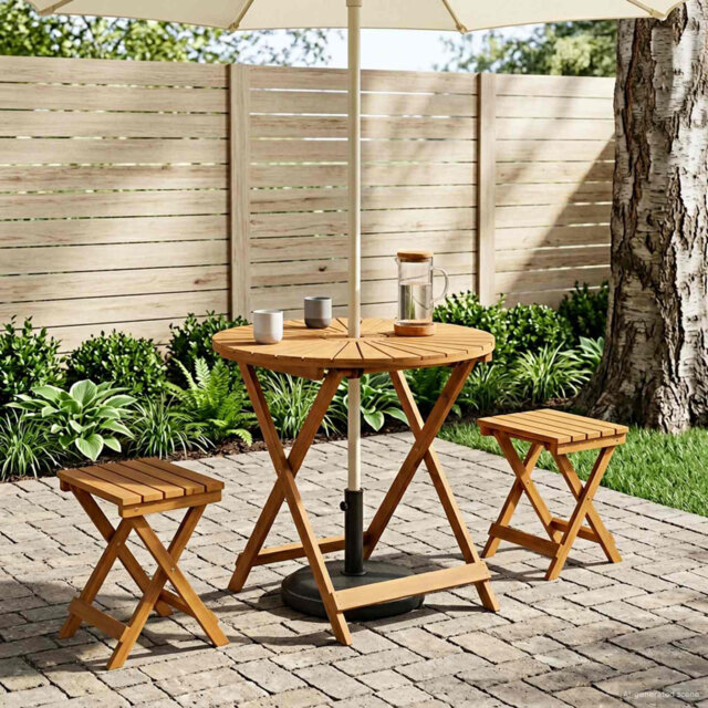 Folding Outdoor Bistro Table , cm W cm D