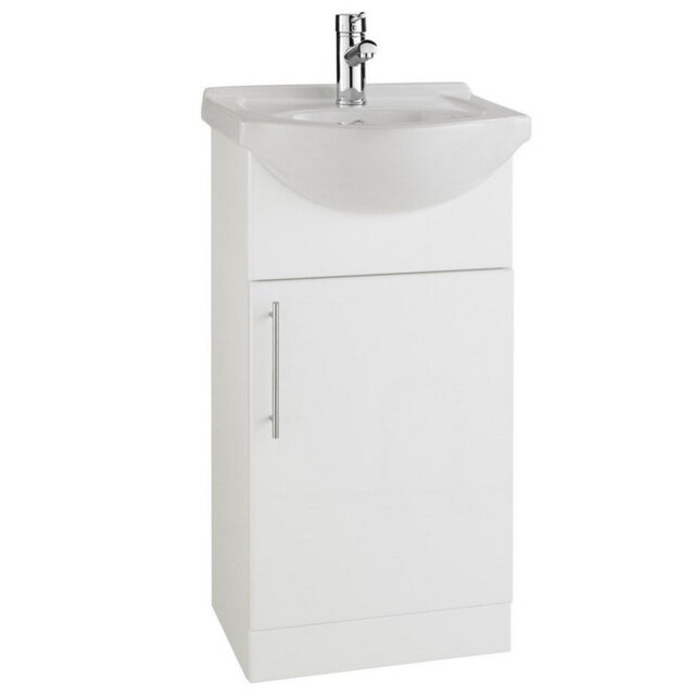 Clifton 600mm Wall Mounted Single Bathroom Vanity with Vitreous China Basin