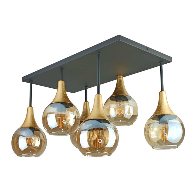 Asa Glass Semi Flush Mount
