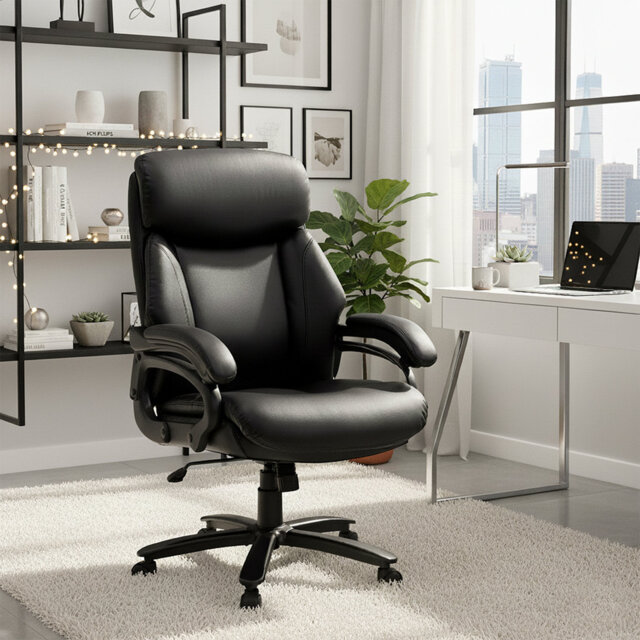 Xxl Executive Chair [181Kg] - Extra Wide 59Cm Seat, High-Back Ergonomic Office Chair W/ Adjustable Arms