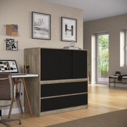 Solid Wood Rectangle Accent Cabinet
