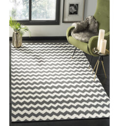 Seraphin Handmade Flatweave Wool Ivory/Charcoal Rug