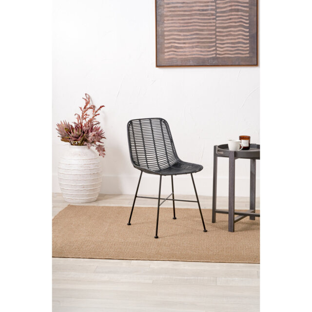 Rattan Core 46cm H Metal Full Back Accent