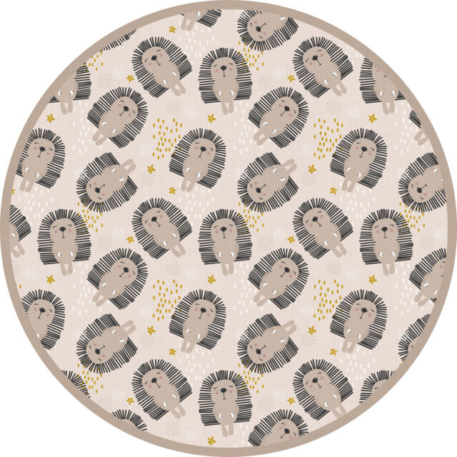 Vinyl Floor Mat for children's room, non-slip PVC, Hedgehogs in the nap 133x200 cm