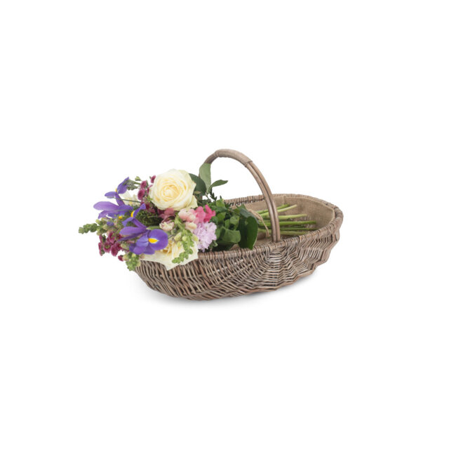 Brambly Cottage Shallow Lined Garden Wicker Trug Basket