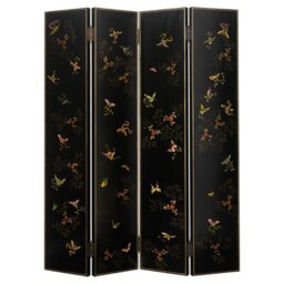 Hangzhou 160cm W x 200cm H 4 - Panel Solid Wood Folding Room Divider