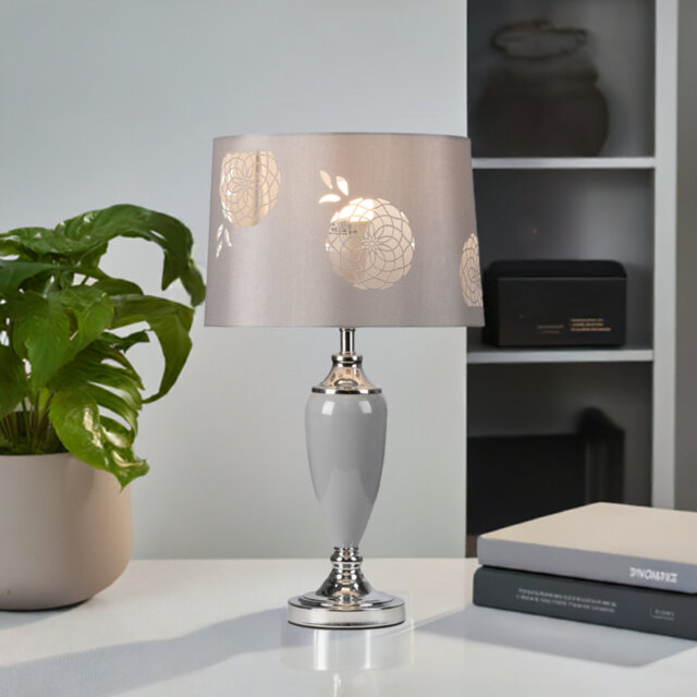 Lacy Bloom 53cm Stencil Metal Table Lamp