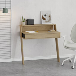 Cowork Modern Floating Desk Wall Mounted With Drawer 94cm Wide